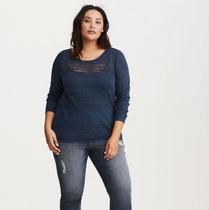 💙TORRID💙 MIXED STITCH TIE SIDE SWEATER